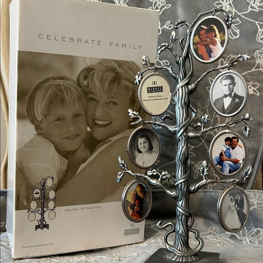 Burnes Of Boston Photo Holder Celebrate Family Tree Pictures Dangle on Branches